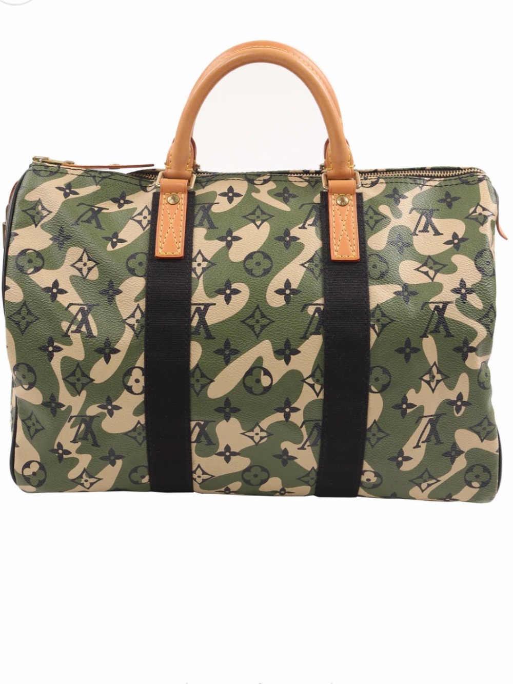 Louis Vuitton Camo Monogram Duffel in Green and Tan